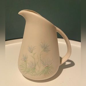 Vintage 1960 hand painted matte small pitcher / creamer
